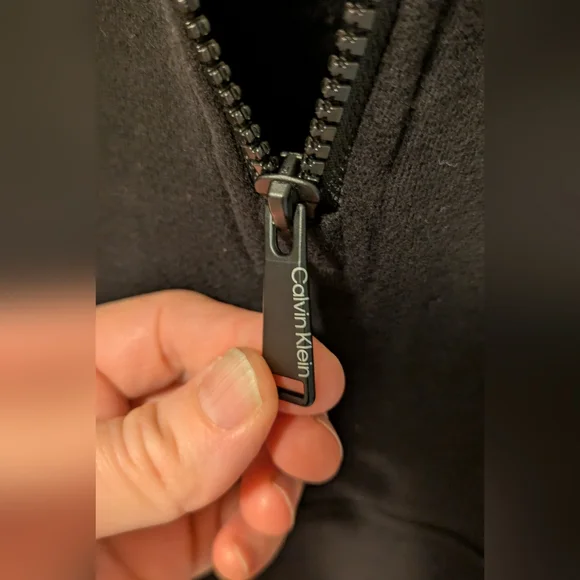 Calvin Klein Black Half Zip Hoodie - Picture 5 of 8